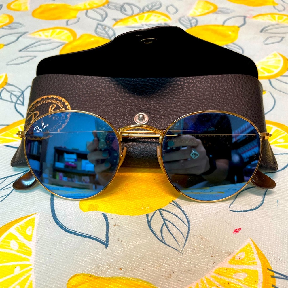 Rayban Round Metal Sunglasses